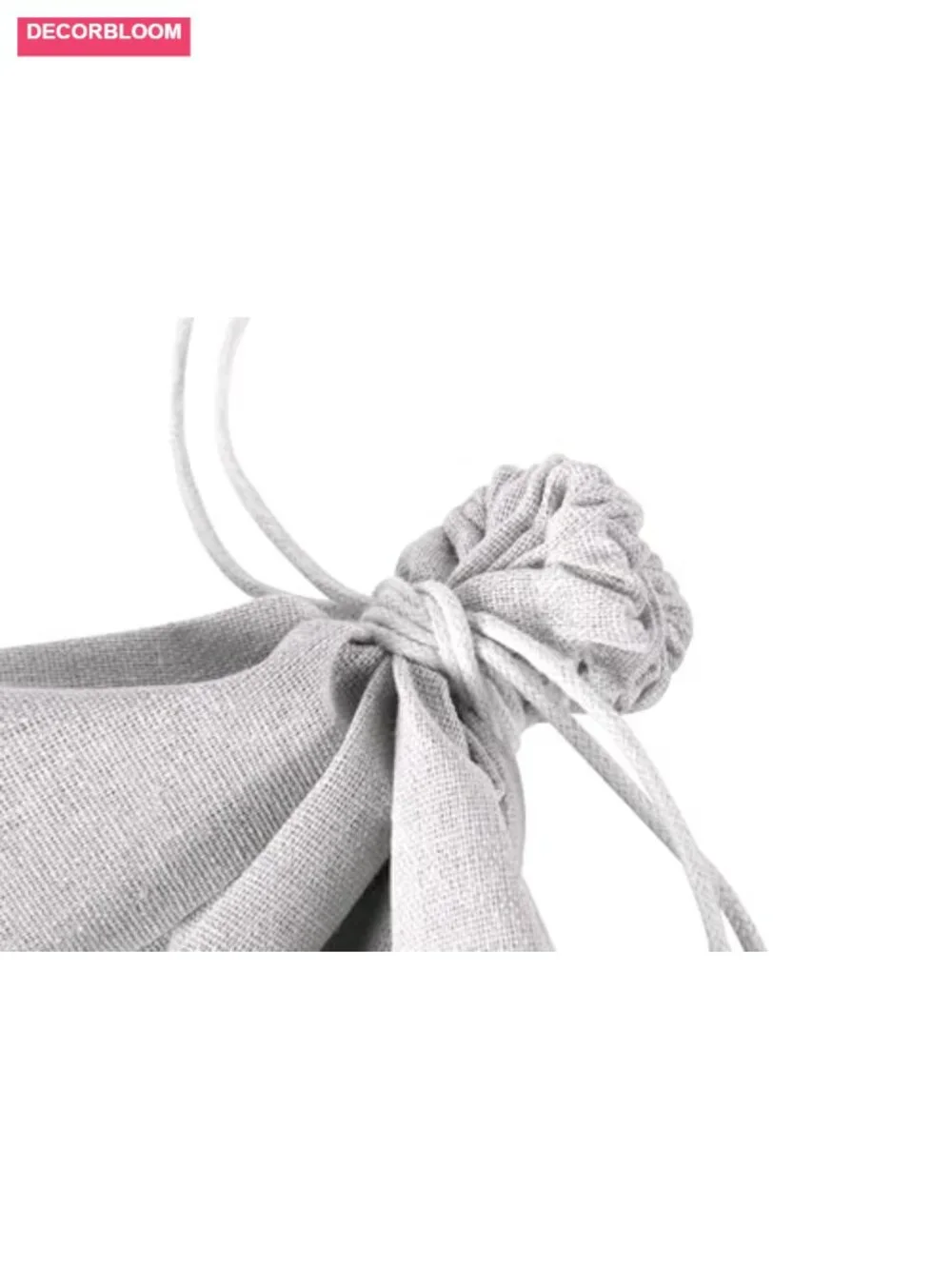 Organic Linen Bread Bags with Plastic Lining, Reusable Drawstring Storage, 3